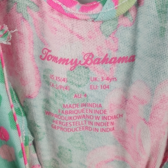 TOMMY BAHAMA Floral Sundress Ruffles Pink/Green Girls‎ 4 - Picture 9 of 9